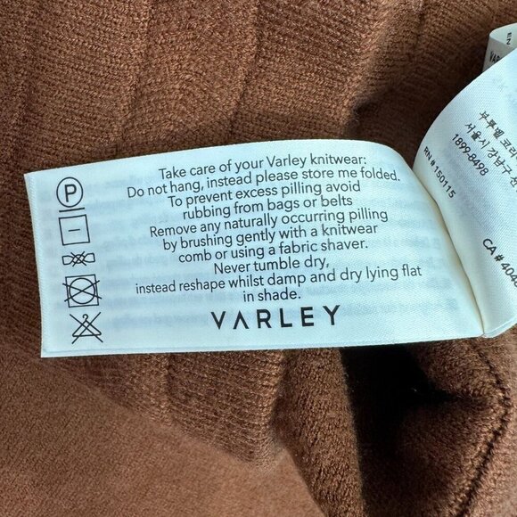 Varley True Knit Kent Lounge Pant Cuffed Hem Tosh Sweatpants Brown 27.5 Size S - Picture 15 of 16